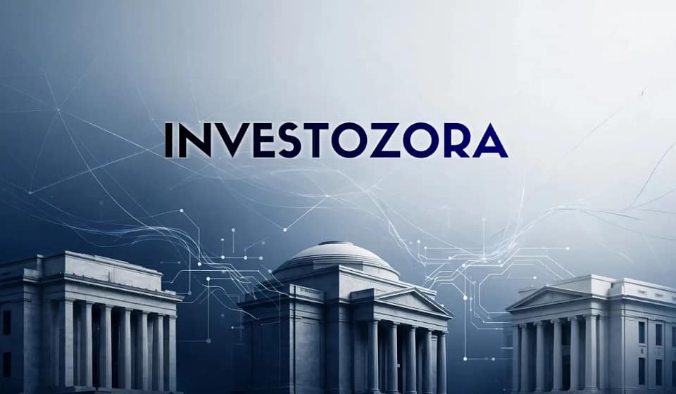 Investozora logo with Federal Reserve and U.S. Treasury buildings representing American financial policy and infrastructure